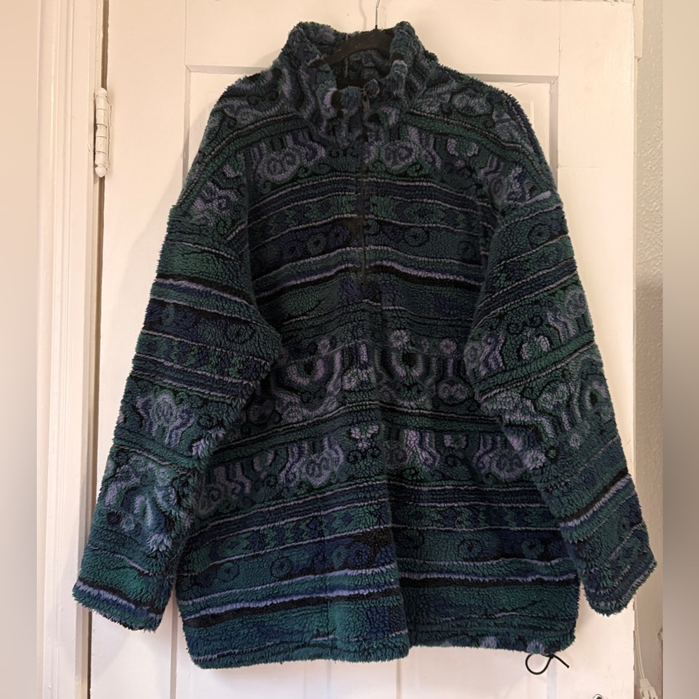 Eastern Mountain Sports purple and Green Teddy Jacket